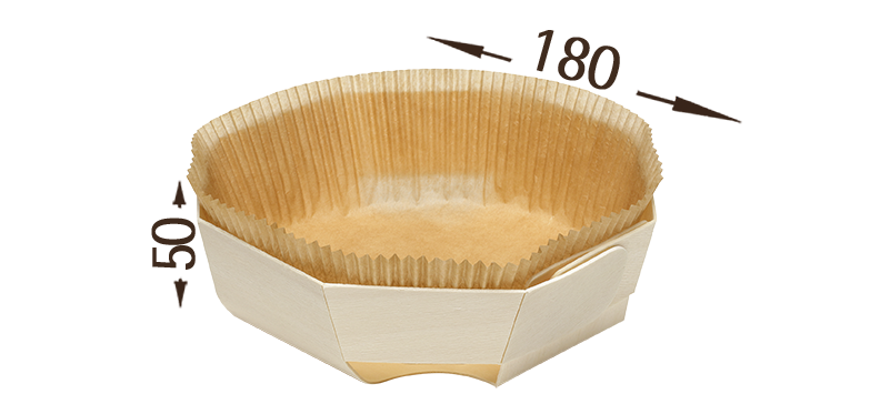  wooden baking cups